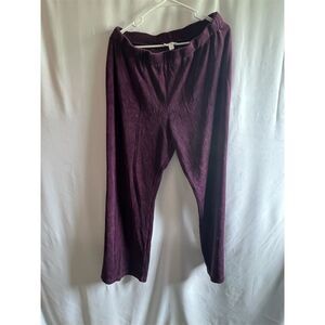 Avenue Women's Red Pull-On Sweatpants Size L Casual Relaxed Fit Standard